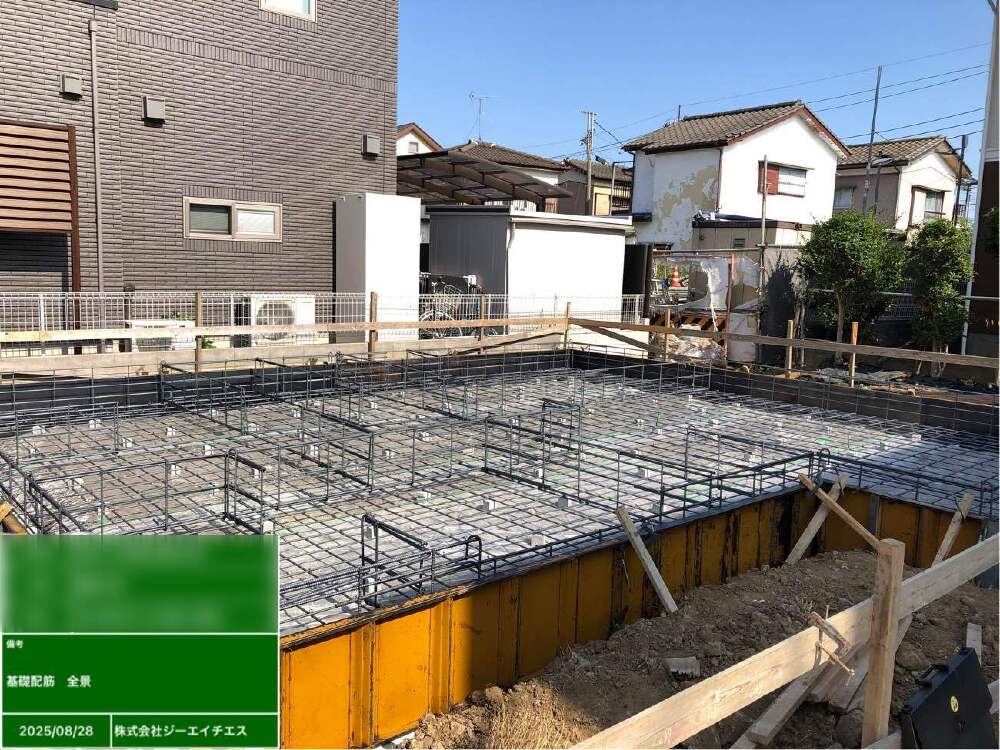 基礎配筋施工しました