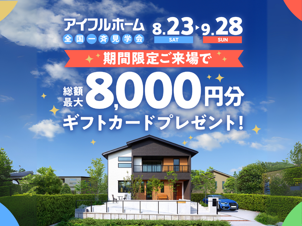 アイフルホーム ご来場8,000円プレゼントキャンペーン